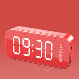 Sidiou Group Table Digital Clock For Home Decor Wireless Bluetooth 5.0 MP3 HiFi Speaker TF FM Hand-free Call LED Mirror Screen Alarm Clock