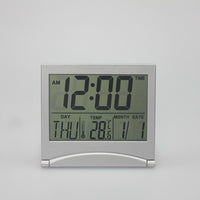 Dropshipping Creative Travel Digital Fold Desktop Perpetual Calendar Electronic Clock Ultra Thin With Date Temperature Alarm Clock