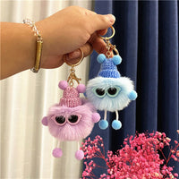 Sidiou Group Lovely Color Small Briquettes Doll Keychain Creative PomPom Couple's Trinket Kids Toy Women Bag Accessories Car Keyring Pendant