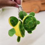 Sidiou Group Cute Cartoon Big Eyes Green Little Turtle Soft Plush Doll Keychain Tortoise Bag Pendant Kids Toys Car Keyring Men Women Jewelry