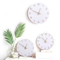 Sidiou Group 3D Roman Numerals Wooden Wall Clocks Modern Design Simple And Clean Round Home Decoration Bedroom Silent Fashion Wall-mounted Watch