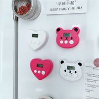 Sidiou Group Creative Bear/Heart Shape Electronic Kitchen Baking Countdown Magnet LCD Digital Timer Count Up Alarm Clock For Cooking Shower Tools