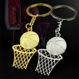 Sidiou Group Fashion Basketball And Net Shape Keychain Backpack Pendant Accessories Creative Metal Sports Key Ring For Basketball Lovers Gift