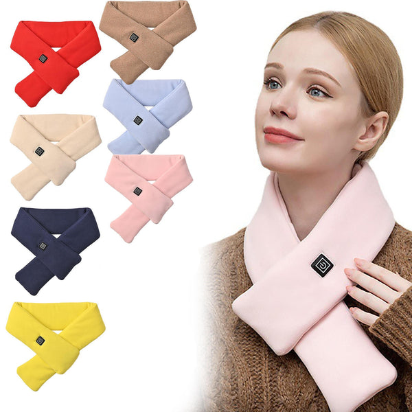 Sidiou Group New Winter Smart Electric Heated Neck Scarf For Unisex Outdoor Warm Battery Operated Rechargeable USB Heating Scarves