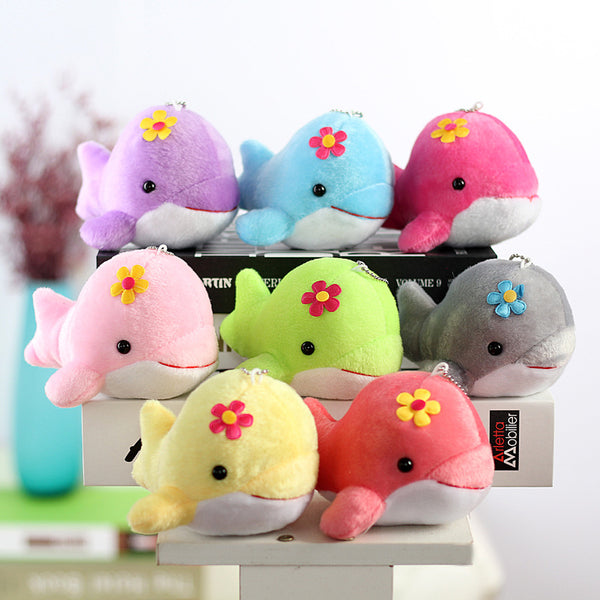 Sidiou Group Wholesale Cute Dolphin Plush Toy Mini Doll Lovely Small Stuffed Toys Wedding Party Gift Bag Keychain Pendant Ornament