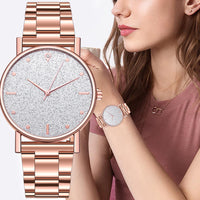 Sidiou Group Wholesale Top Brand Luxury Starry Sky Lady Stainless Steel Band Dress Watches Women Analog Quartz Wrist Watch For Dropshipping
