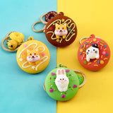 Sidiou Group Cute Sweet Donut Keychain For Keys Cat Rabbit Corgi Pet Key Chain Creative Backpack Car Pendant Accessories Keyring Gifts