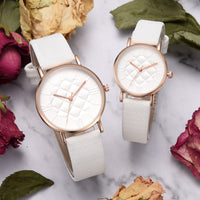 Sidiou Group Fashion Luxury Top Brand Women Leather Band Dress Quartz Wrist Watches Stylish Round White Casual Ladies Wristwatch