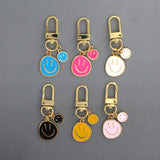 Sidiou Group Color Irregular Smiley Face Keychain Metal Key Ring For Women Men Gift Fashion Cute Bag Airpod Box Car Accessories Jewelry Pendant
