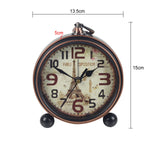 Sidiou Group Wholesale Dropshipping Creative Vintage Hangable Battery Alarm Clock Night Light Super Silent Non Ticking Analog Table Desk Clock