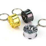 Sidiou Group Personalized Luxury Metal Creative Keychain Wheel Rim Model Key Chain Car Keyring Wheel Hub Pendant Key Chain Men Gift