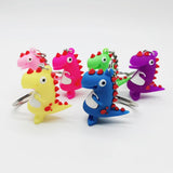 Sidiou Group Wholesale Creative 3D Keychain Fashion PVC Soft Rubber Cute Cartoon Little Dinosaur Kids Backpack Pendant Car Key Chain