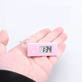 Mini Portable Keychain Luminous ABS Digital Electronic Clock Student Exam Silent Library Study Pocket Watch Backlight LCD Display Small Desk Clocks