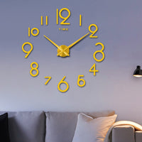 Sidiou Group Frameless Diy Acrylic Wall Clock 3D Mirror Sticker Home Decor Large Mute Movement Display Wall Clocks With Time Mark Art