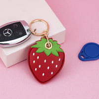 Sidiou Group Personalized Creative Cute PU Leather Keychain Cartoon Fruit Strawberry Lemon Rice Handbag Pendant Jewelry Fashion Gifts For Girls
