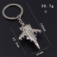 Sidiou Group Promotional New Creative Personalized Metal Naval Aircraft Fighter Model Aviation Keychain Airplane Key Ring For Backpack Pandent Gift