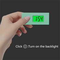 Mini Portable Keychain Luminous ABS Digital Electronic Clock Student Exam Silent Library Study Pocket Watch Backlight LCD Display Small Desk Clocks