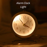 Sidiou Group Digital Alarm Clock Luxury Metal Creative Electronic Night Light Desktop Home Decor For Kids Luminous Table Wake Up Clocks