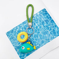 Sidiou Group New Creative Cartoon Soft Rubber Fish Keychain Goldfish Marine Life Keyring Pendant Cute bag Accessories For Women Kids