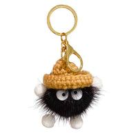 Sidiou Group Cute Cartoon Briquettes Doll Keychain Furball Plush Fluffy Key Ring For Women Men Bag Pendant Car Key Holder Toys Kids Gift