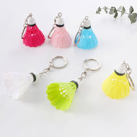 Sidiou Group Creative Mini Badminton Keychain Cute Shuttlecock Key Chain PVC Keyring Colorful Car Key Holder Bag Sports Pendant Jewelry Gift