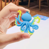 Sidiou Group Creative Silicone Cute PVC Simulation Marine Life Fish Octopus Cuttlefish Seahorse Keychain Pendant Bag Accessories For Kids Gift