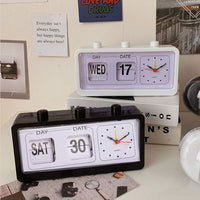 Sidiou Group Fashion Vintage Square Quartz Plastic Digital Business Gift Desk Alarm Clocks With Date Time Display Calendar Clock