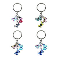 Sidiou Group Creative Colorful Metal Butterfly Pendant Keychain Fashion Simple Mini Keyring Jewelry For Women Girls Bag Wallet Car Charms