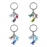 Sidiou Group Creative Colorful Metal Butterfly Pendant Keychain Fashion Simple Mini Keyring Jewelry For Women Girls Bag Wallet Car Charms