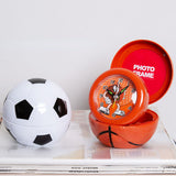 Creative Classic Digital Pointer Clocks With Photo Frame For Children Cartoon Household Foldable Portable Basketball Football Alarm Clock