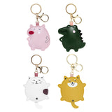 Sidiou Group Wholesale PU Leather Cartoon Animal Keychain Cute Dog Cat Pig Dinosaur Keyring Bag Car Pendant Women Couple Creative Gift