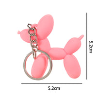 Sidiou Group Cartoon Balloon Dog Keychain Colorful PVC Soft Rubber Dog Keychains For Women Key Chain Men Car Key Ring Bag Trinket Jewelry