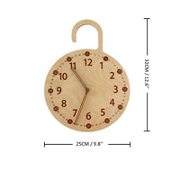 Sidiou Group Modern Mute Clocks Wooden Wall Hanging Round Silent Non-Ticking Clock For Children Bedside Bedroom Living Room Home Decoration