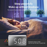 Sidiou Group Dropshipping Home Decor Gifts Mirror Table Clock Multifunctional Digital Alarm Snooze Display Time Night Light Desktop USB Clock