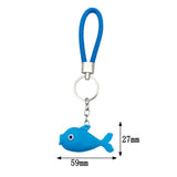 Sidiou Group New Creative Cartoon Soft Rubber Fish Keychain Goldfish Marine Life Keyring Pendant Cute bag Accessories For Women Kids