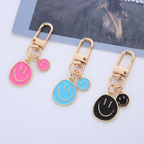 Sidiou Group Color Irregular Smiley Face Keychain Metal Key Ring For Women Men Gift Fashion Cute Bag Airpod Box Car Accessories Jewelry Pendant