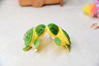 Sidiou Group Cute Cartoon Big Eyes Green Little Turtle Soft Plush Doll Keychain Tortoise Bag Pendant Kids Toys Car Keyring Men Women Jewelry