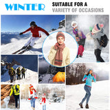 Sidiou Group Winter 3 Pieces Knitted Snowflake Beanie Cap Warm Scarf Touch Screen Gloves Set For Unisex Ski Scarves Hat And Glove Sets