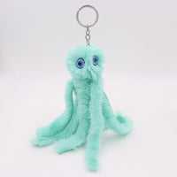 Sidiou Group Plush Octopus Toy Keychain Cartoon Creative Lady Backpack Pendant Girl Jewelry Kawaii Car Accessories Sea Animals Keyring
