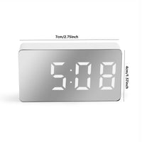 Sidiou Group Dropshipping Home Decor Gifts Mirror Table Clock Multifunctional Digital Alarm Snooze Display Time Night Light Desktop USB Clock