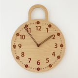 Sidiou Group Modern Mute Clocks Wooden Wall Hanging Round Silent Non-Ticking Clock For Children Bedside Bedroom Living Room Home Decoration