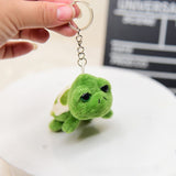 Sidiou Group Cute Cartoon Big Eyes Green Little Turtle Soft Plush Doll Keychain Tortoise Bag Pendant Kids Toys Car Keyring Men Women Jewelry