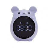 Factory Wholesale Creative Elf Mouse Shape Small Cartoon Clocks Large Screen Rechargeable Time For Home Bedside Table Decoration Alarm Clock