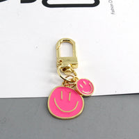 Sidiou Group Color Irregular Smiley Face Keychain Metal Key Ring For Women Men Gift Fashion Cute Bag Airpod Box Car Accessories Jewelry Pendant
