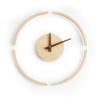 Sidiou Group Creative Art Design Transparent Suspended Wall Clock Nordic Simple Original Wood Feeling All-match For Home Decor Bedroom Living Room