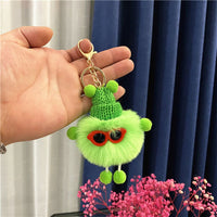 Sidiou Group Lovely Color Small Briquettes Doll Keychain Creative PomPom Couple's Trinket Kids Toy Women Bag Accessories Car Keyring Pendant