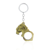 Sidiou Group New Tiger Head Keychain Creative Bottle Opener Alloy Fashion Car Key Ring Outdoor Self Defense Metal Jewelry Pendant Accessories