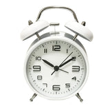 Wholesale Dropshipping 4 inch Twin Bell Vintage Alarm Clocks Metal Frame 3D Dial With Backlight Function Desk Table Clock For Home & Office