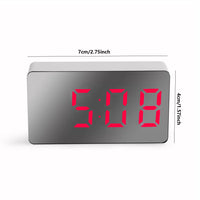 Sidiou Group Dropshipping Home Decor Gifts Mirror Table Clock Multifunctional Digital Alarm Snooze Display Time Night Light Desktop USB Clock