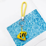 Sidiou Group New Creative Cartoon Soft Rubber Fish Keychain Goldfish Marine Life Keyring Pendant Cute bag Accessories For Women Kids